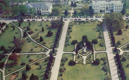 Later view of the Louisiana Capitol Grounds, Baton Rouge, from the top of the capitol looking south